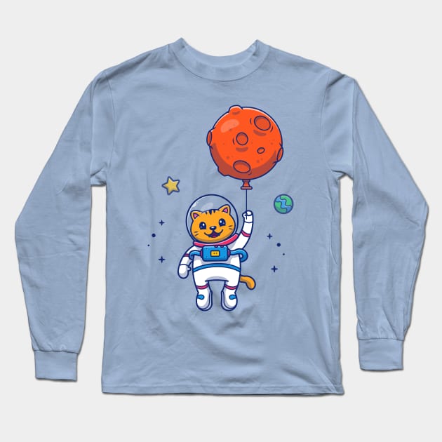 Astronaut Cat Long Sleeve T-Shirt by Catalyst Labs